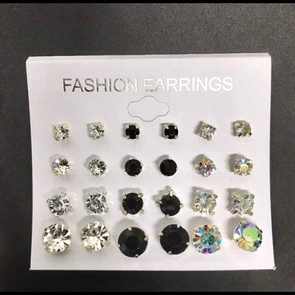 Jewelry - Set of 12 Pairs of Fashion Earrings